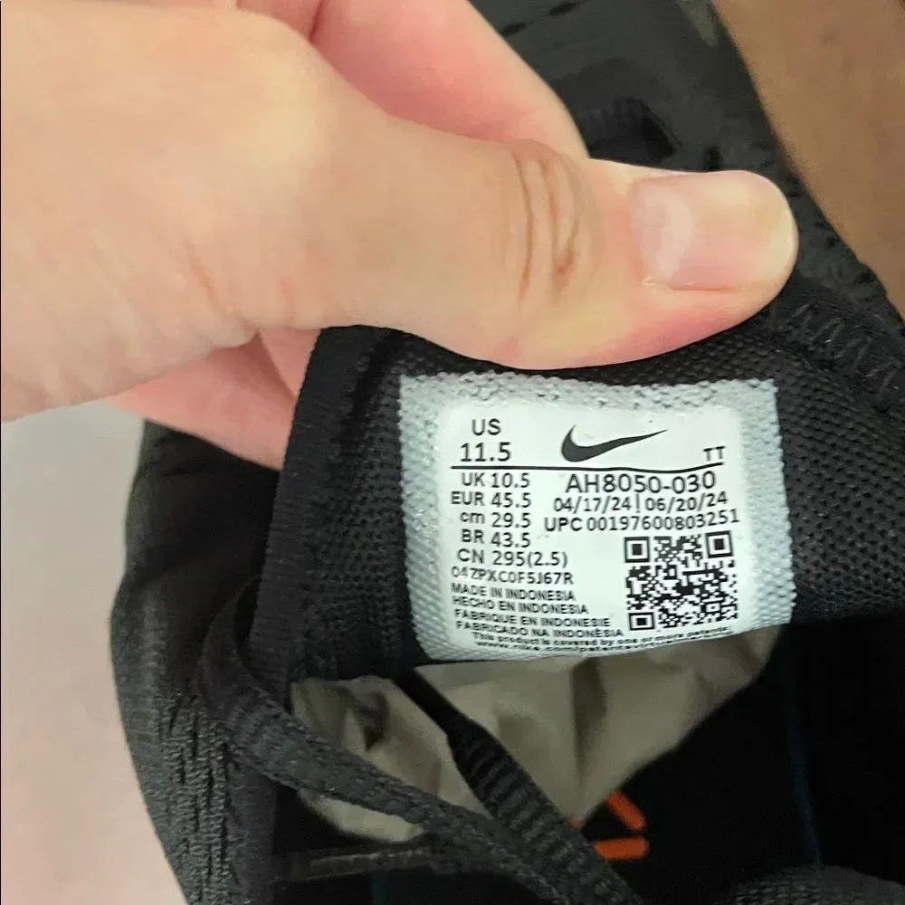 Nike Air Max 270 Black/Total Orange US Men Size 11.5/UK10.5/EU45.5(AH8050-030)